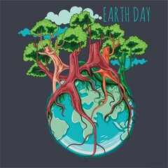 Canvas Print - earth day design