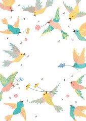 Wall Mural - Birds poster design