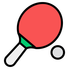 Canvas Print - 
Table tennis icon in flat design.
