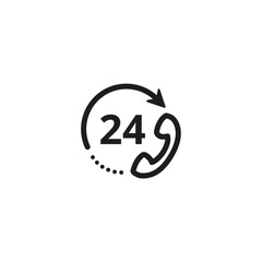 Sticker - 24 hours customer service icon