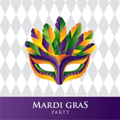 Sticker - mardi gras design