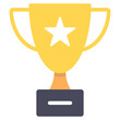 
Trophy icon, winning cup in editable style 

