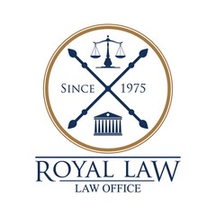 Wall Mural - royal law logo element