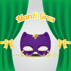 Sticker - mardi gras design