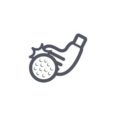 Sticker - golf club with ball