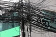 City cable mess in Manila, Philippines