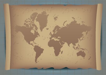 Sticker - Old world map design.