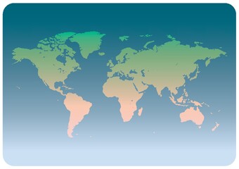 Naklejka na meble world map design