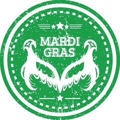 Sticker - mardi gras design