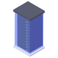 Wall Mural - isometric icon of datacenter