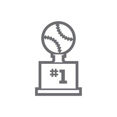 Sticker - baseball trophy