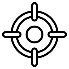 Poster - 
Target icon, focus in flat style 
