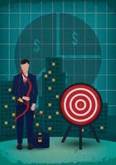 Canvas Print - business target concept