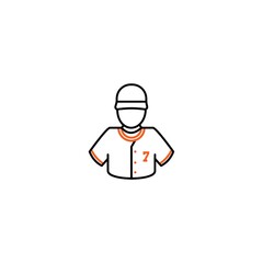 Poster - Baseball player icon