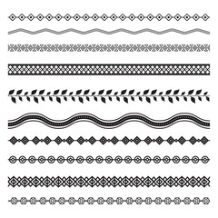 Canvas Print - set of abstract border designs