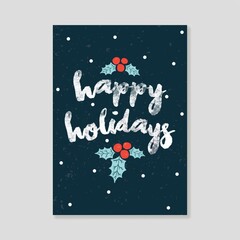 Wall Mural - happy holidays card