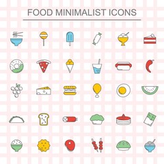 Sticker - set of food icons