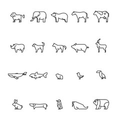 Sticker - Animal icon set