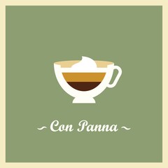 Poster - espresso con panna