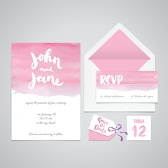 Canvas Print - wedding invitational card design