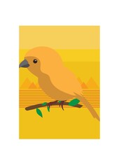 Wall Mural - Yellow bird