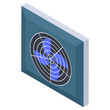 
Icon of blower fan isometric design.
