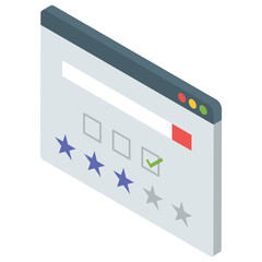 Canvas Print - 
Website ranking icon in isometric vector design.
