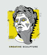 Creative geometric yellow style. Galius Caesar