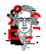 Crazy red style. Johann Wolfgang von Goethe. 