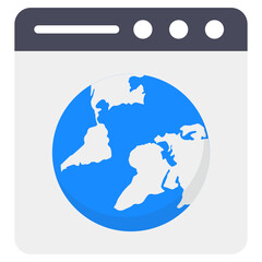 Wall Mural - 
Trendy design of web browser icon, flat style vector 
