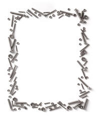 Wall Mural - Screws and bolts frame