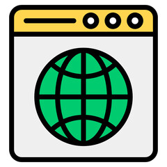 Wall Mural - 
Trendy design of web browser icon, flat style vector 
