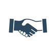 © Gramfid - Handshake glyph icon, Agreement, collaboration, partnership icon
