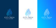 © Royin - Tech city logo colorful line art style template