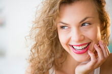 Portrait Of Attractive Young Woman Laughing