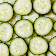 Close-up View Of Cucumber Slices