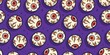 Pattern with horrible eyes for halloween holiday