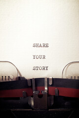 Wall Mural - Share your story phrase