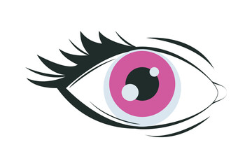 Canvas Print - eye human pink pop art style icon