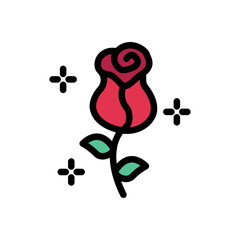 Sticker - rose