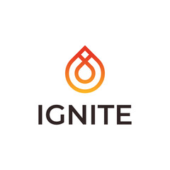 ignite logo vector modern clean simple design with white background
