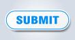 submit sign. rounded isolated button. white sticker