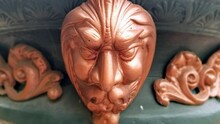 Sculpture Detailed Planter With Face Blowing.