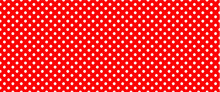 Red, Polka Dot Jersey Pattern. Pois, Polka Dots Memphis Style. Flat Vector Seamless Dotted Pattern. Vintage, Abstract Geometric Wallpaper Or Banner. Christmas ( Xmas ). Point, Round Signs.