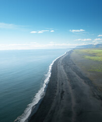 Wall Mural - black sand beach, vik, iceland