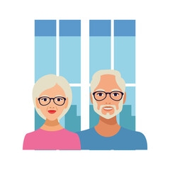 Poster - old couple persons avatars characters