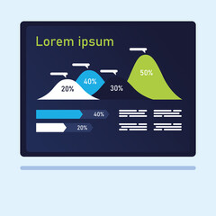 Poster - area chart infographic vector design