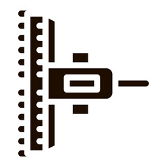 Aufkleber - Agronomy Cultivator Trailer Vector Icon. Agricultural Tractor Cultivator. Machinery Transport Pictogram. Countryside Farmland Machine Monochrome Top View Contour Illustration
