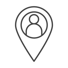 Poster - navigation pointer avatar destination line icon style