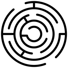 Wall Mural - Round Maze